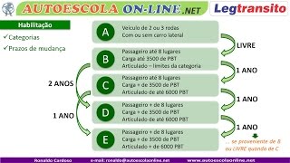 CATEGORIAS de HABILITAÇÃO  Para que serve cada categoria e prazos de mudança [upl. by Enelrahs]