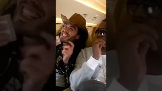 Russel Brand and Diddy Flying to Vegas diddy diddyparty vegas [upl. by Acirred]