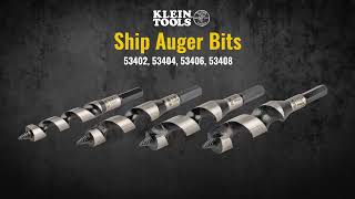 Klein Tools Ship Auger Bits 53402 53404 53406 53408 [upl. by Eppes]