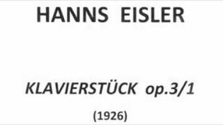 Hanns Eisler Klavierstück op 31 [upl. by Rokach]