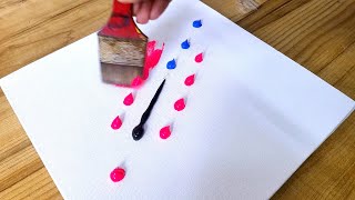 Easy Acrylic Painting Technique  Step By Step  Simple Abstract Painting For Beginners [upl. by Hoeg]