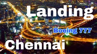 Landing at Chennai  Night view [upl. by Ajan571]