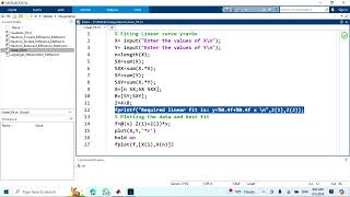 Least Square Method Linear Fit  Using MatLab [upl. by Clarence359]