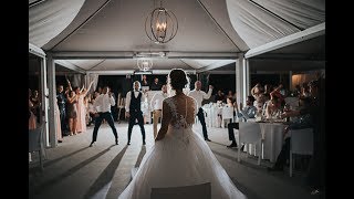 EPIC GROOMSMEN DANCE SUPRISE for the bride  Amazing Wedding all time [upl. by Ydnerb947]