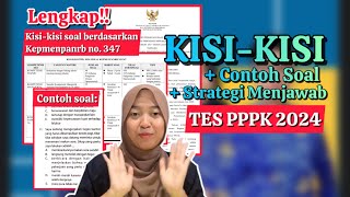 KISI KISI CONTOH SOAL DAN TIPS MENGERJAKAN TES PPPK 2024  LENGKAP DARI KEPMENPANRB NO 347 [upl. by Immij]