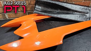 Carbon Fiber Inlay Hull Reinforcement Deltaforce Vortex 34 Rc Hydroplane Build Pt 1 [upl. by Rimahs206]