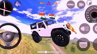 Dollar Song Modified Mahindra WhiteThar 😈  Indian Cars Simulator 3D  Android Gameplay  part 575 [upl. by Anerak]