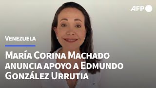 Machado apoya a diplomático que representará a la oposición en las elecciones venezolanas  AFP [upl. by Ronen]