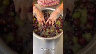 Yamshi koo making delicious grapes sauce shortvideo cooking food yamshikoo [upl. by Ahsiruam430]