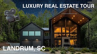 STUNNING HOME in the Woods  Landrum SC  Custom Home with HUGE Windows  Luxury Real Estate Video [upl. by Anetsirhc]