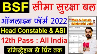 BSF Head Constable Ministerial Recruitment 2022  How to Fill BSF HCM Online Form 2022 [upl. by Borg346]