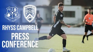 PRESS CONFERENCE  Rhyss Campbell  14th November 2024 [upl. by Yseult]