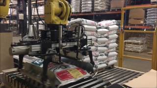 Robotic Palletizing Bags Fanuc [upl. by Berwick]