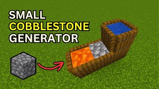 Minecraft Tutorial Small Cobblestone Generator [upl. by Deena]