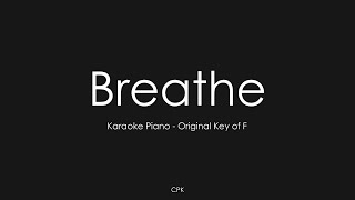 Breathe  Hillsong Worship  Piano Karaoke Original Key of F [upl. by Siraf]