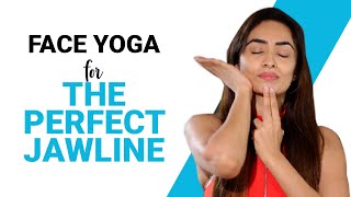 Face Yoga For Chiseled Jawline  4 Exercises To Reduce Double Chin  Fit Tak [upl. by Cecilia]