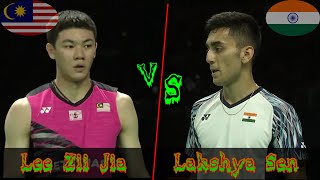 Badminton Lee Zii Jia MALAYSIA vs INDIA Lakshya Sen Mens Singles Thomas Cup Finals [upl. by Ahsilad]