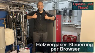 Holzvergaser Fröling per Browser steuern Benutzerebenen zur Bedienung Fehlerstatus Solarthermie [upl. by Kathrine940]