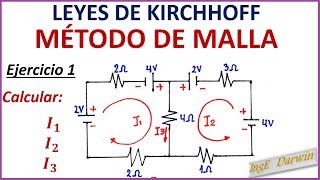 LEY DE KIRCHHOFF MALLAS  EJERCICIO 1 [upl. by Krakow931]