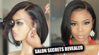 SALON SECRETS REVEALED Lace Frontal Wig for beginners  My First wig [upl. by Attevad178]