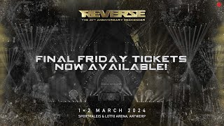 Reverze 2024  Friday 1 March  LineUp [upl. by Moffat641]