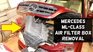 MERCEDES W163 AIR FILTER BOX REMOVAL REPLACEMENT ML320 ML430 ML350 ML500 ML230 ML270 [upl. by Bettencourt]