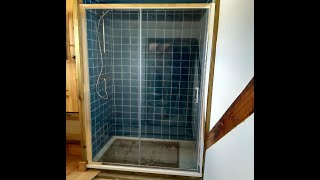 Installing the shower screen in the new bathroom  trials and tribulations [upl. by Gilpin]