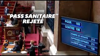 Coup de théâtre à lAssemblée larticle instaurant le pass sanitaire est rejeté [upl. by Anitniuq457]