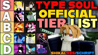 UPDATED ShikaiResVolt TIER LIST  Type Soul OFFICIAL [upl. by Euqirne]