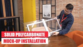 How to Install Solid Polycarbonate Sheet using Aluminum Flatbar and Rubber Tape  POLYLITE PH [upl. by Tsirhc]