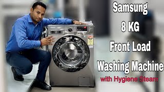 Latest Samsung 8 KG 5 Star Front Load Fully Automatic Washing Machine 2023  Demo and Unboxing [upl. by Oznole184]