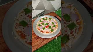 veg pizza without yeast☺☺😋😋 pizzarecipe quickpizza [upl. by Egarton]