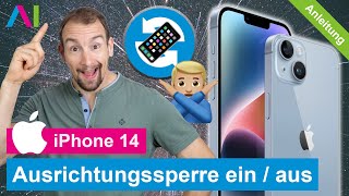 iPhone 14  Bildschirmdrehen Ausrichtungssperre •  • 📱1️⃣4️⃣ • 🔄 • 🙅🏼‍♂️ • Anleitung  Tutorial [upl. by Umont]