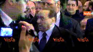 BERLUSCONI ESCE DALLA CAMERA NON ABBIAMO PARLATO DI NOMI [upl. by Leonardo]