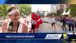 Jeffrey Redfern wins 2018 Baltimore Marathon [upl. by Papp]