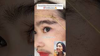 💯Naturally Facial Hair Removal At Home 🏡 shorts skincare facialhair unwantedhairremoval viral [upl. by Yrbua]