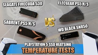 PS5 SSD Heatsinks  Seagate Firecuda vs WD Black vs Sabrent HS vs ElecGear HS [upl. by Vivica]