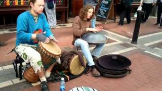 Djembe amp Hang Drum buskers on Grafton St May10th 11 [upl. by Giustina]