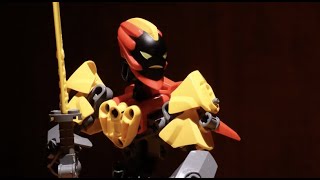 Swordbreaker Bionicle stop motion duel [upl. by Nosmoht]