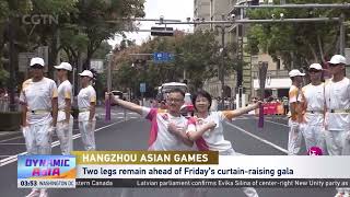 Torch relay for Hangzhou Asian Games stages 9th leg in city of Lishui｜China｜Zhu Xueying｜杭州亚运会火炬传递丽水站 [upl. by Daph]