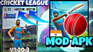 Cricket League Mod Apk Unlimited Money Coins amp Gems Hack Mod Menu V1203 Latest Update Trick [upl. by Gilberte222]