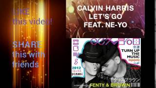 Calvin Harris NeYo amp Chris brown Rihanna  Lets go  Turn up the music Mashup [upl. by Kcim]