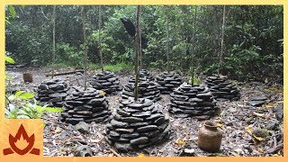 Primitive Technology Stone Yam planters [upl. by Atonsah]