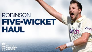 👏 Maiden Test FiveWicket Haul  Ollie Robinson Bowling vs India 2021 [upl. by Ricki]