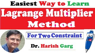 Lagrange Multiplier Method with Two Equality Constraints [upl. by Nileak]