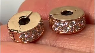 UNBOXING  PANDORA Rose Gold Pave Fixed Clip Charm [upl. by Romine]