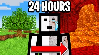 Playing Minecraft Hardcore for 24 HOURS Straight FULL MOVIE [upl. by Dorine]