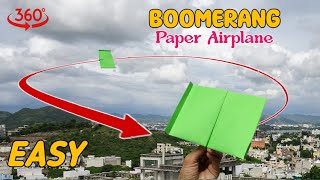 Wapas Aane Wala Paper Plane  Boomerang Paper Plane Easy  Come Back Paper Airplane Origami Plane [upl. by Ahola]