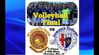 Volleyball Urban Finals Jamaica College vs Wolmers High [upl. by Lessig961]