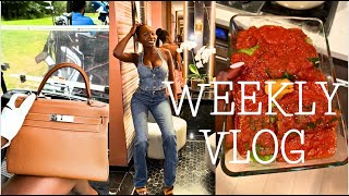 WEEKLY VLOG NEW HAIR MORE GOLFING BABE COOKING FOR ME amp MORE [upl. by Filler281]